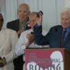 Budd Schulberg shows his Hall of Fame ring