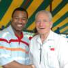 Sugar Shane Mosley with Hall of Fame referee Arthur Mercante