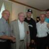 Angelo Dundee, Carmen Basilio, Russell Crowe, Barry McGuigan and Daniel Day Lewis pose for the cameras