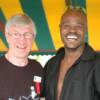 Hall of Famer Ken Buchanan poses with 2005 inductee Terry Norris