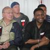 Canastota's Carmen Basilio and Pernell Whitaker at the Opening Ceremony