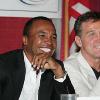 1976 Olympians Sugar Ray Leonard and Chuck Walker share a laugh while reminiscing at the "Night of Olympians"