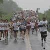 Hundreds of runners compete in the Hall of Fame 5K Race