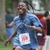 Livingstone Bramble dashes for the finish line during the 5K Race