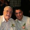 Hall of Fame trainer Lou Duva with welterweight prospect Oscar Diaz