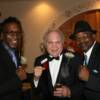 Champions (left to right) Livingstone Bramble, Carlos Ortiz and Marlon Starling pose for a snapshot