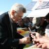 2010 Hall of Fame Inductee Ed Schuyler signs autographs for his fans