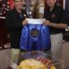 Middleweight champion Sergio Martinez donates trunks worn in his battle with Paul Williams to the Hall director Ed Brophy