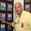 "Fair But Firm" referee Joe Cortez by his Hall of Fame plaque.