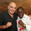 Hall of Famers Stanley Christodoulou and Azumah "The Professor" Nelson.