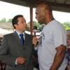 Mike Tyson interviewed for ESPN SportsCenter and Friday Night Fights by Jaime Motta.