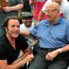 Frank Stallone enjoys visiting with Angelo Dundee.
(photo: Jeff Julian)
