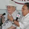 Hall of Famers Lou Duva and Jose Sulaiman answer questions during a Ringside Lecture.