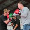 "Irish" Micky Ward films "In The Corner" television show with host James "Smitty" Smith.
(photo: Jeff Julian)