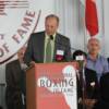 Dave Shade's grandson Bob Shade accepts Hall of Fame honors for his grandfather.