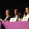 Leon Spinks, George Chuvalo, Mike Tyson and Jeff Fenech at the Banquet of Champions dais.
(photo: Jeff Julian)