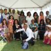 Sugar Ray Leonard poses with the Hearns family