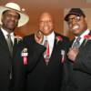 Heavyweight champions (left to right) Michael Spinks, James "Bonecrusher" Smith and Leon Spinks pose for a photo