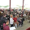 Fans fill the Hall of Fame Event Pavilion before Opening Ceremony.