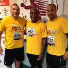 Ready for the 5K race through the streets of Canastota (left to right) - John Ruiz, Glen Johnson & Andre Ward.