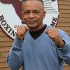 Three-division champion from Puerto Rico Wilfredo Vazquez by the HOF logo.