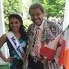 Don King meets Miss America 2014 Nina Davuluri prior the Parade of Champions