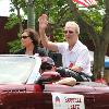 Hall of Fame promoter J Russell Peltz waves during the Parade of Champions