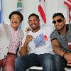 (left to right): Yoko Gushiken, Winky Wright and Amir Khan at Opening Ceremony