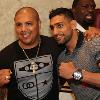 Fernando Vargas and Amir Khan pose for photo