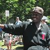 "The Spinks Jinx" Michael Spinks waves to fans in Canastota.