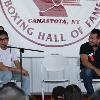 Marco Antonio Barrera holds Q&A session with fans with his son, Marco Jr., interpreting.
