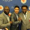 James "Lights Out" Toney, Jessie Vargas and Thomas "Hitman" Hearns pose for a photo during Fight Night at Turning Stone.