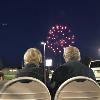 Maria and Carlos Ortiz enjoy the fireworks show kicking off HOF's 30th Anniversary celebration