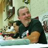 "Irish" Micky Ward signs autographs at the All Boxing Collectors Show at the Canastota High School