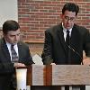 Ross Stagnitti and Ed Brophy deliver the eulogy