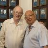 Anderson and HOF trainer Angelo Dundee pose by the HOF Wall