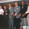 The Class of 1999 (left to right) – Irving Rudd, Khaosai Galaxy, Bob Arum, Mickey Duff, Pedroza and Jimmy Bivins
