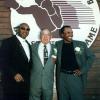 Hagler, Carmen Basilio and Sugar Ray Leonard together at the 1997 HOF Weekend.