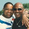 Hagler and fellow HOFer Wilfred Benitez at the 1996 HOF Weekend