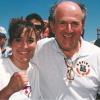 Christy Martin and Lederman pose for a photo during a Hall of Fame Weekend.