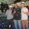 Undefeated Australian featherweight Joel Brunker (left) and his team by the MSG boxing ring