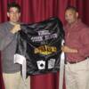 Virgil Hill donates his boxing robe to the Hall