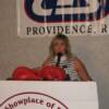 Christy Martin address the media after announcing she will be one of the headliners at "Fight Night at the Fair."