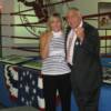 Martin and Burchfield pose by the famous MSG ring that Martin boxed in twice.