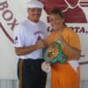 Jim and Christy Martin all smiles with Christy's world championship belt.