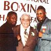 Hall of Famers Whitaker, Lou Duva and Felix Trinidad at the 1998 Banquet of Champions