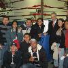 U.S. Sen. Charles E. Schumer poses with a group of exchange students from Nicaragua.