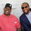 Spinks and Arizona Cardinals legend Larry Fitzgerald meet up in Canastota during the 2018 Hall of Fame Weekend.