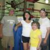 Family members of 2010 Inductee Rocky Kansas - (left to right) Chuck and Gerry DiCosimo  and Linda and John Cusato - gather for a photo.