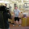 Teddy Atlas prepares to film his Fight Plan in the Hall of Fame